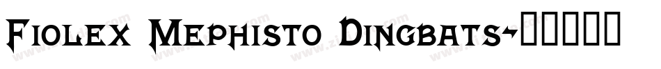 Fiolex Mephisto Dingbats字体转换